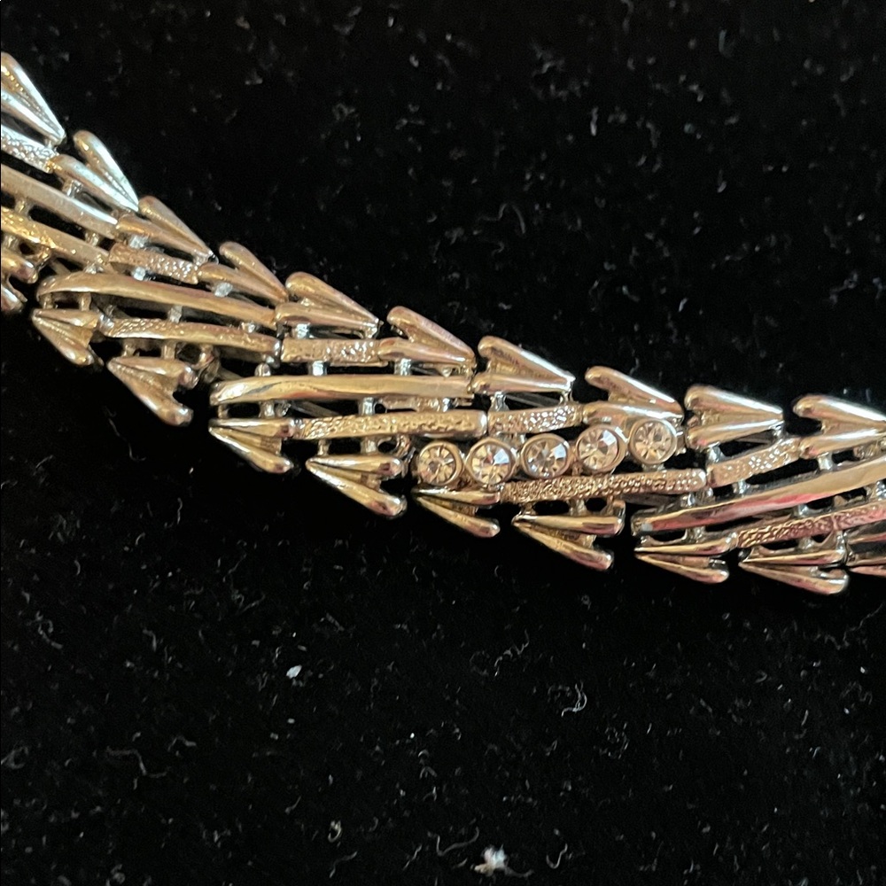 Vintage Trifari Crown 60s Silver tone  Chain Necklace - Picture 5 of 10